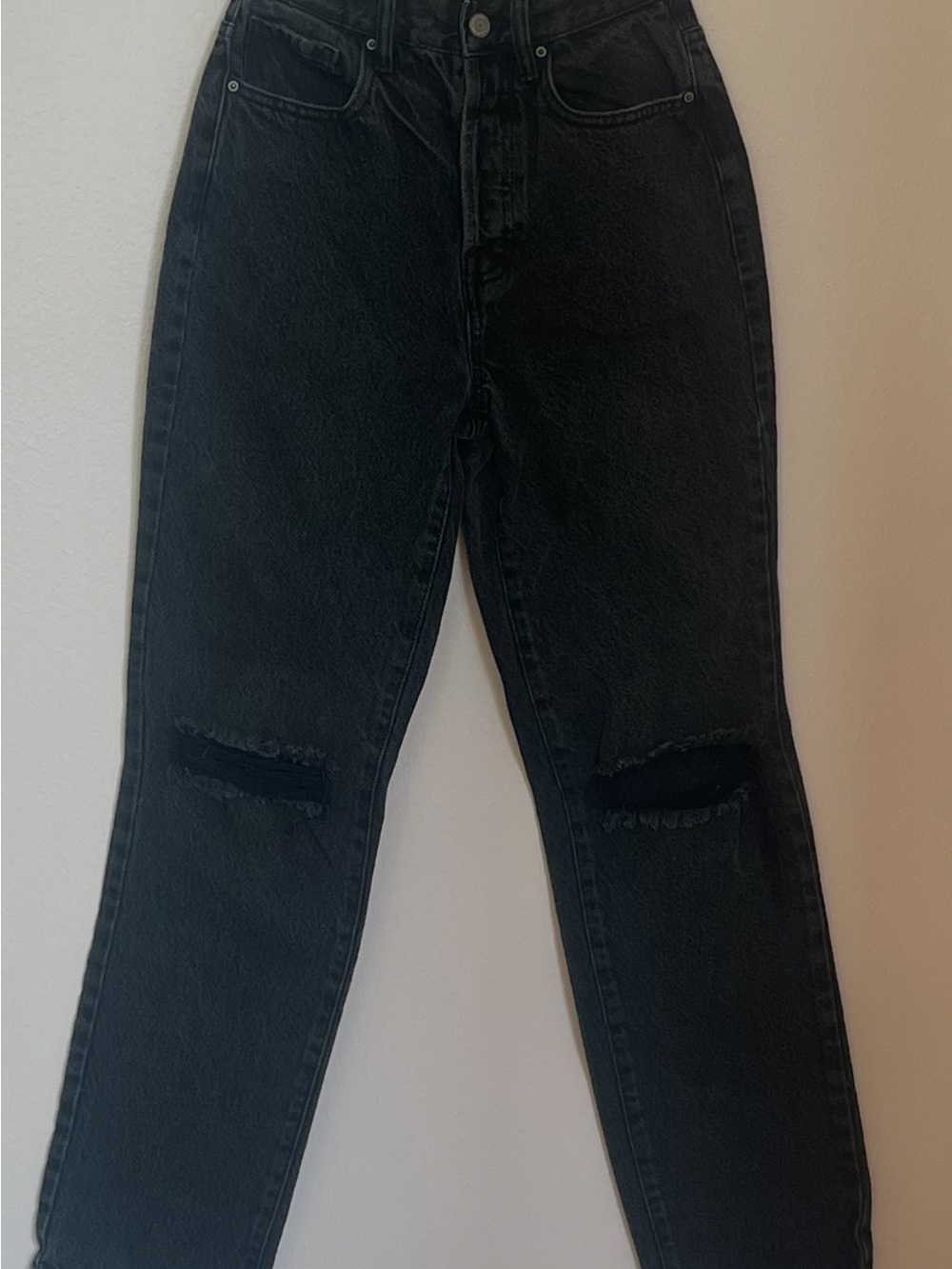 PacSun Black Boyfriend Jeans with Knee Distress